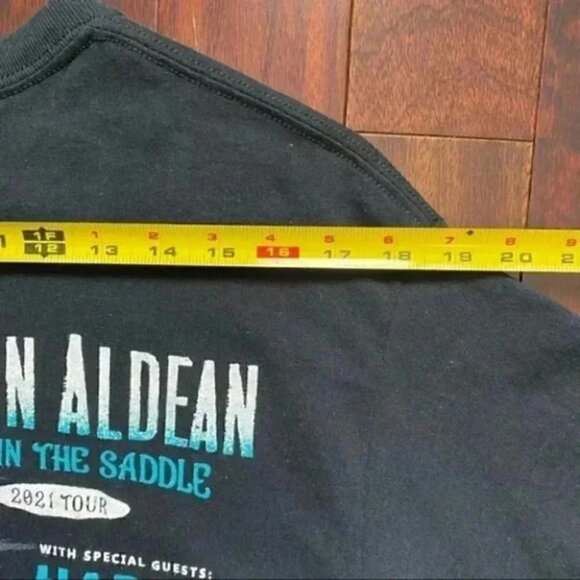 Jason Aldean T-Shirt Back in the Saddle 2021 Concert Tour Band Tee Black Medium - Picture 11 of 16